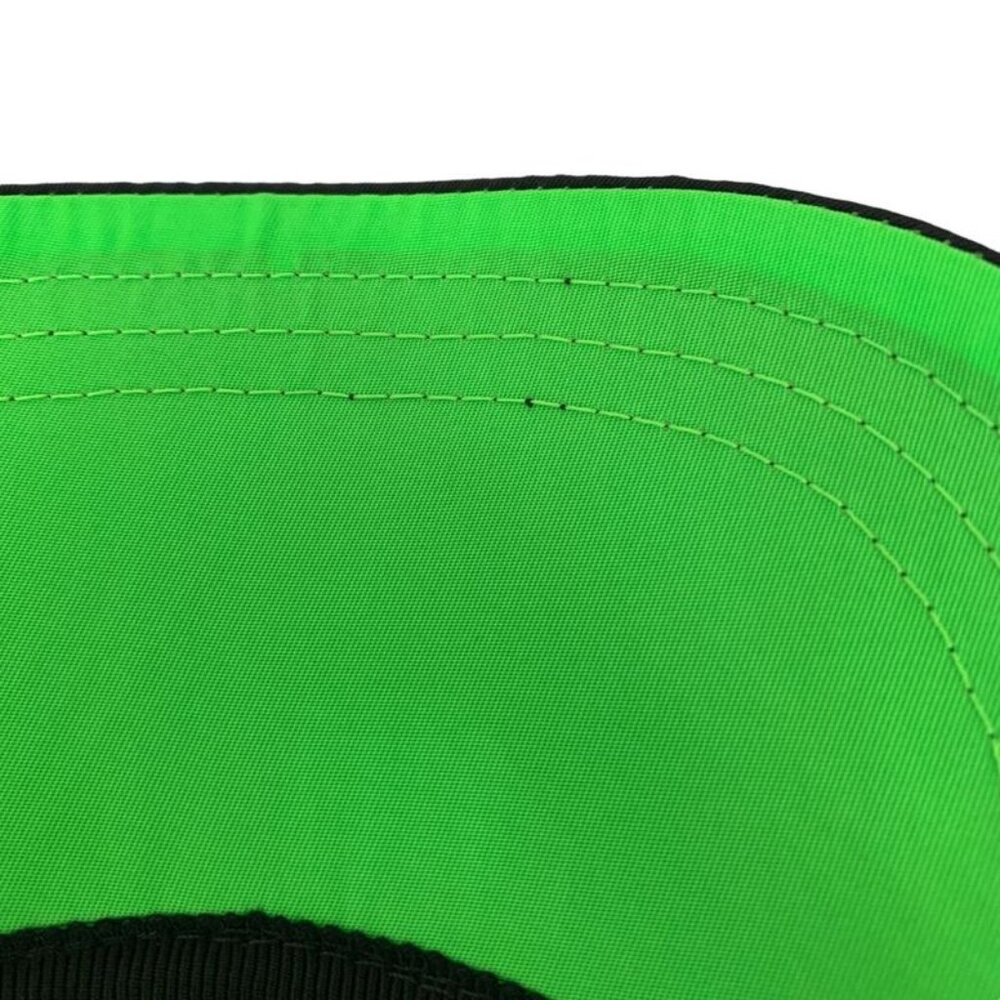 Prada Cap Nylon Logo Baseball Cap 2 Hc274 Size L Black and Green 0864 - Picture 8 of 10